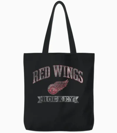 Detroit Red Wings Vintage Hockey Officially Licensed Tote Bags - Black