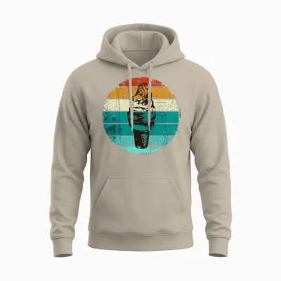 Ice Cream - Retro Unisex Hoodie - Sand