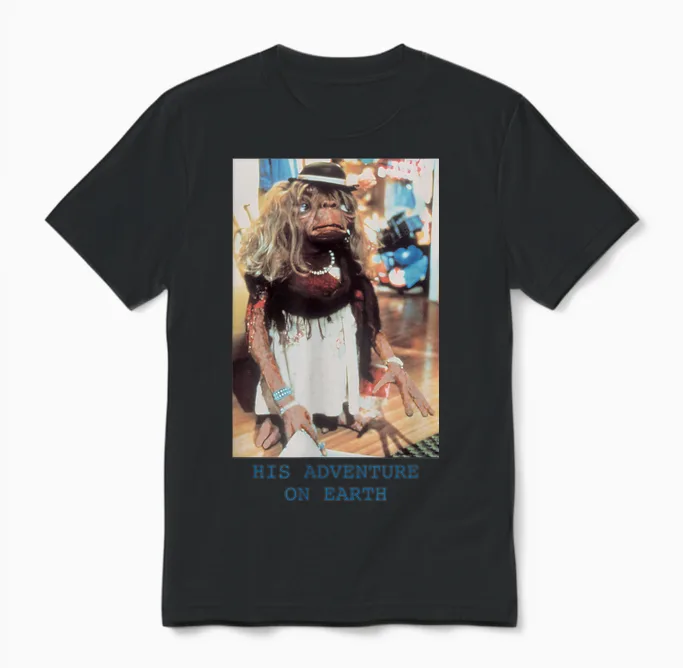 E.t. Papl327 Extra Terrestrial Film Alien Adbventure Des Années 80 Unisex T-Shirt in Black
