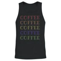 Retro Coffee Unisex Tank Top - Black – 2