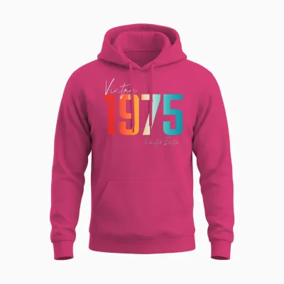 Vintage 1975 Limited Edition Unisex Hoodie - Heliconia