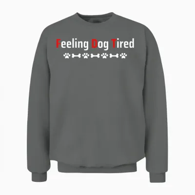 Feeling Dog Tired Dogs Lover Unisex Sweatshirt - Graphite Heather