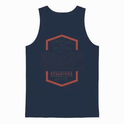 Van Driver Gift Funny Job Title Profession Unisex Tank Top - Navy