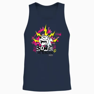 Sonic the Hedgehog - Punk Sonic Unisex Tank Top - Navy