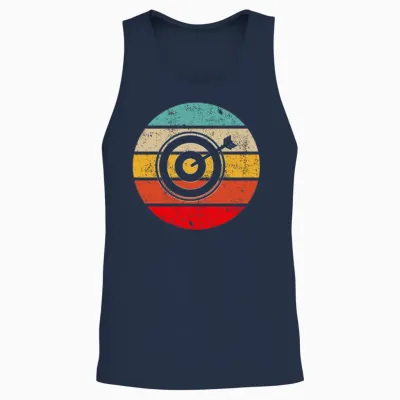 Darts Retro Unisex Tank Top - Navy