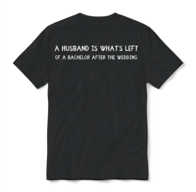 Funny Husband Quote - Bachelor Humor Unisex T-Shirt - Black