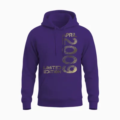 Limited Edition April 2009 Junge Mädchen 17. Geburtstag Unisex Hoodie - Purple