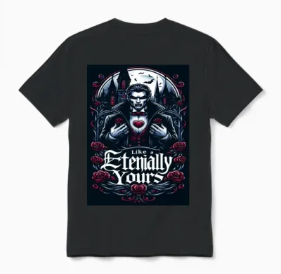Funny Eternally Yours Unisex T-Shirt - Black