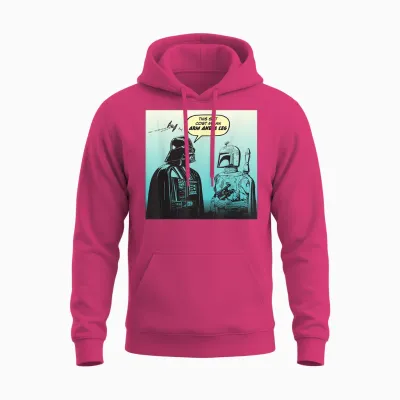 Star Wars Funny Darth Vader and Boba Fett Comic Unisex Hoodie - Heliconia