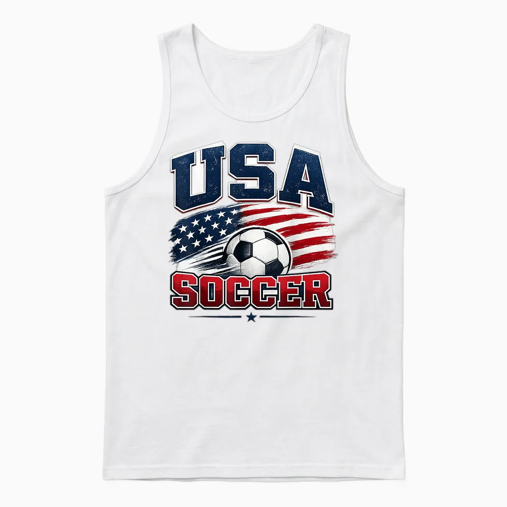 Soccer Football- World Cup 2026 Usa Unisex Tank Top in White