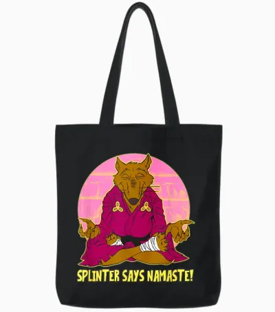 Splinter Says Namaste Tote Bags - Black
