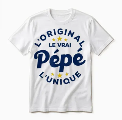 Pépé L'original L'unique Cadeau Homme Fête Des Grands Pères Unisex T-Shirt - White