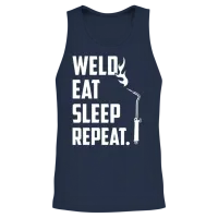 Funny Welder, Welder, Miller Welders, Welder Daddy Unisex Tank Top - Navy – 2