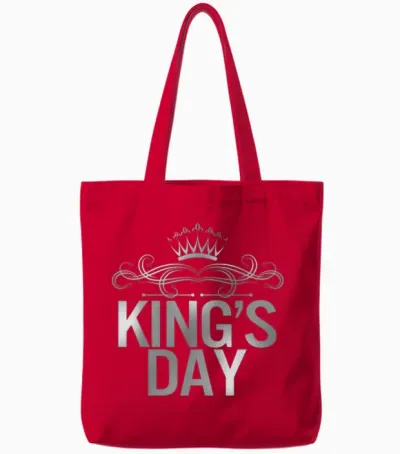 Kingsday Orange Amsterdam Koningsdag Kings Day Niederlande Tote Bags - Red