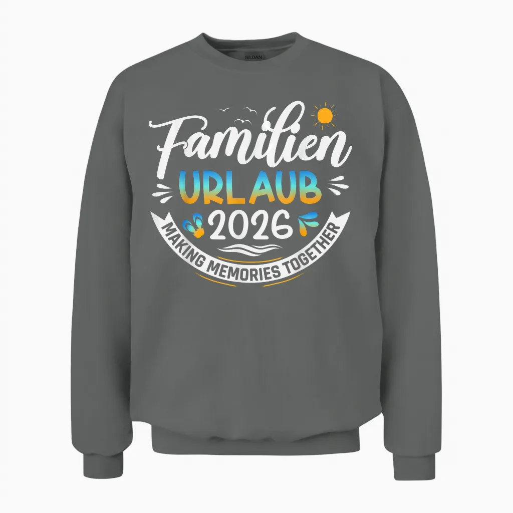 Familienurlaub 2026 Sommer Matching Urlaub 2026 Unisex Sweatshirt in Graphite Heather