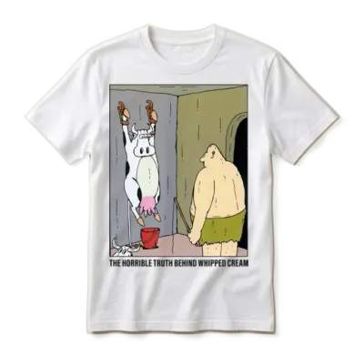 The Horrible Truth Behind Whipped Cream Funny Appa Unisex T-Shirt - White