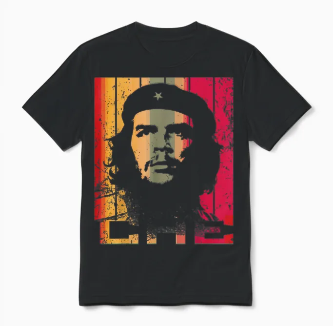 Che Guevara Shirt Rebel Cuba Revolution Vintage Pop Art T-Shirt, Black, S Unisex T-Shirt in Black