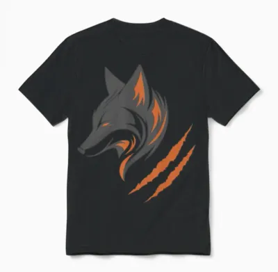 Grey Fox | Orange Fox Unisex T-Shirt - Black