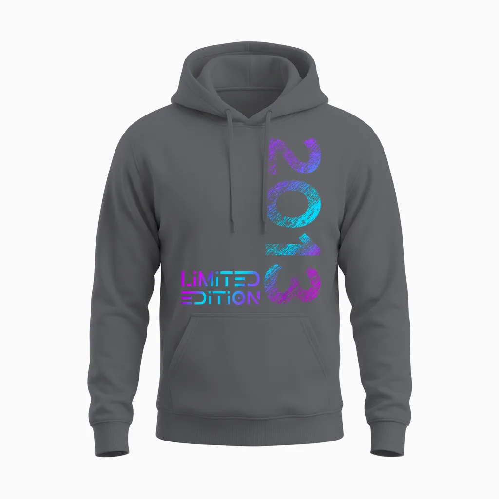 11th Birthday Limited Edition Vintage 2013 Boy Girl T-Shirt, Black Unisex Hoodie in Charcoal