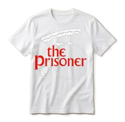 The Prisoner Number 6 Penny Farthing Unisex T-Shirt - White