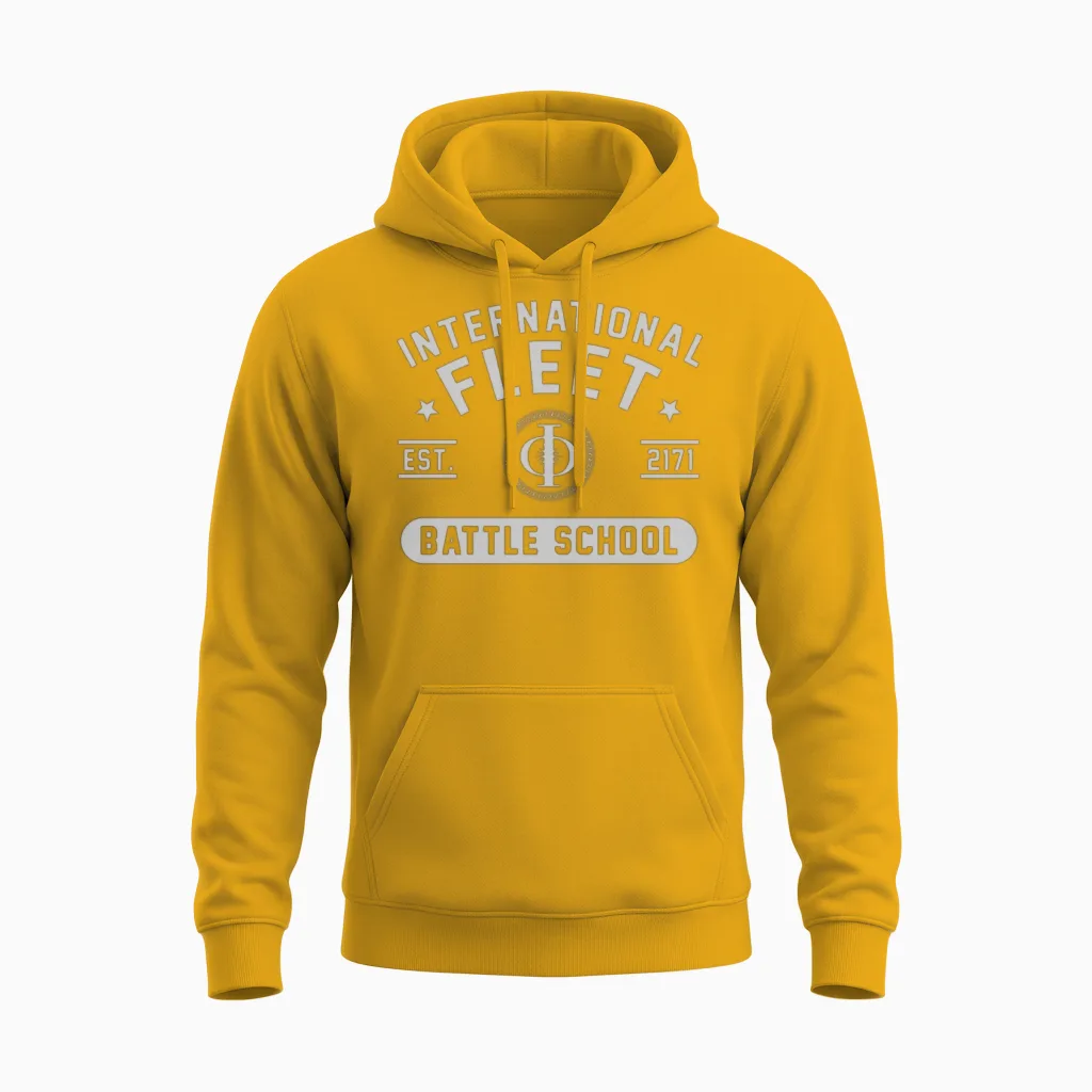 International Fleet Ender S Game Battle School Unisex Hoodie in Gold