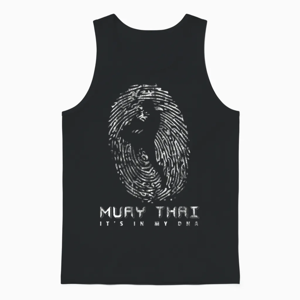 Muay Thai Dna Unisex Tank Top in Black