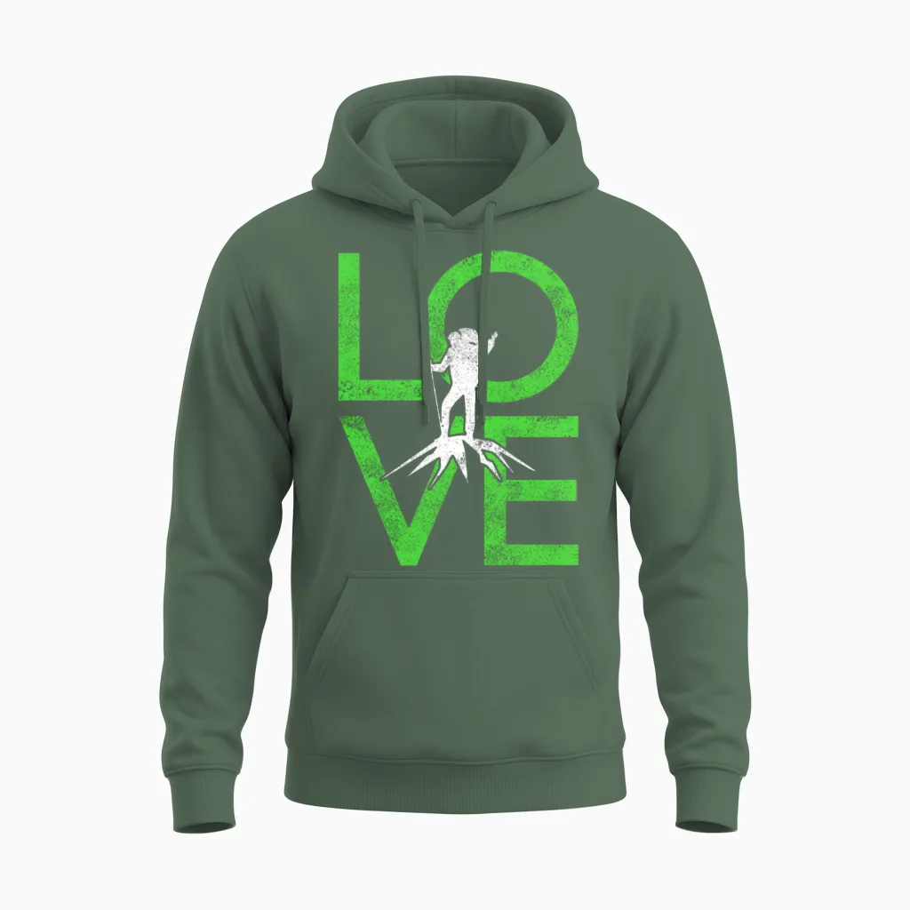 Hiking & Outdoors Unisex Hoodie in Military Green
