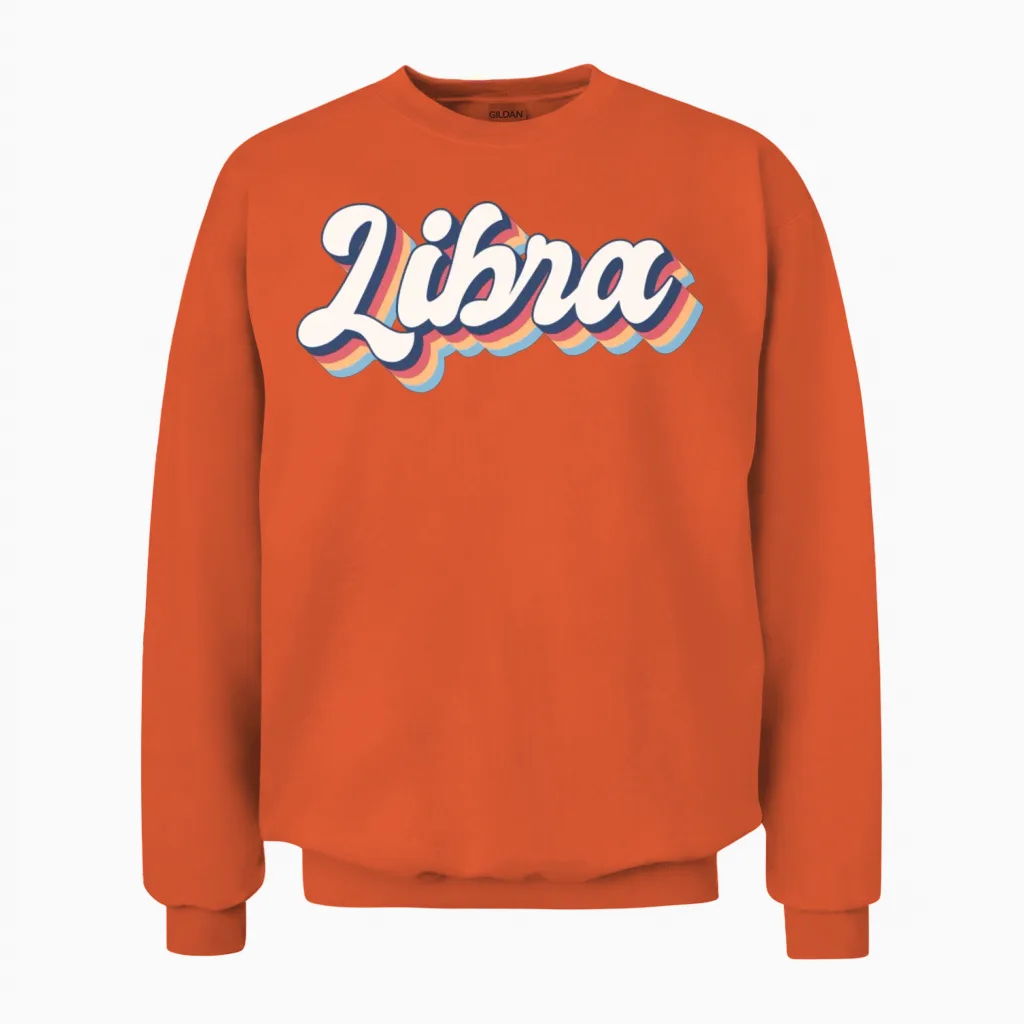 Retro Libra 1 Unisex Sweatshirt - Orange