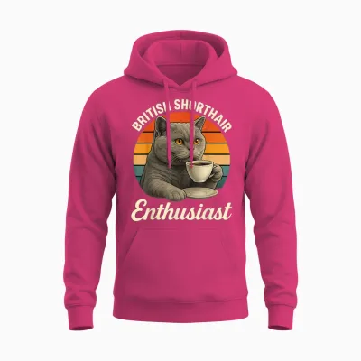 Britannique Amateur De Cheveux Courts Pour Chat Maman British Shorthair Unisex Hoodie - Heliconia
