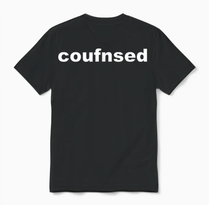 Confused Unisex T-Shirt in Black