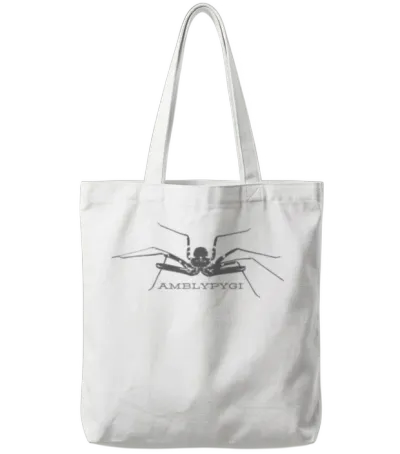 Arachnid Whispers - Amblypygi Tote Bags - White