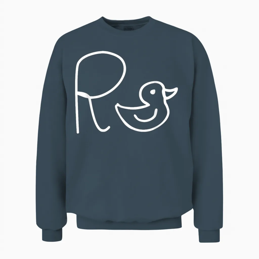 Pensioner Retirement Entry Funny Colleague Farewell Retirement Duck Unisex Sweatshirt in Dark Heather