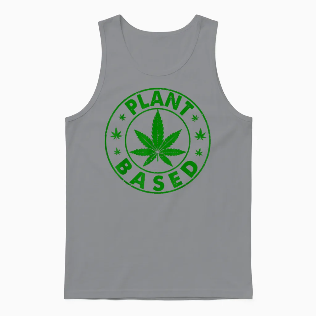 Plant Weed Kostüm Cannabis Marihuana Grower 420 Unisex Tank Top in Sport Grey