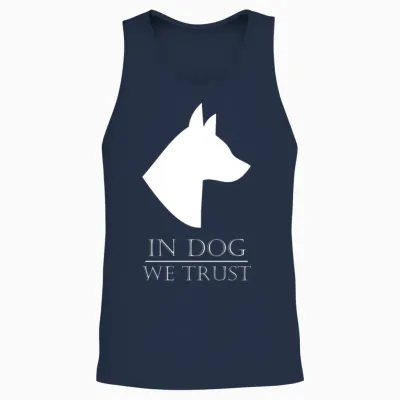 In Dog We Trust Unisex Tank Top - Navy