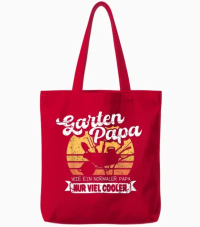 Garten Papa Lustiges Gärtner Spruch Outfit Vatertag Vater Tote Bags - Red