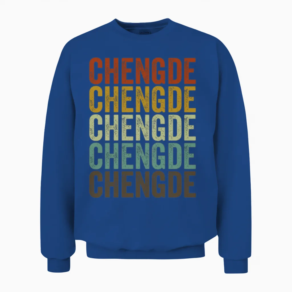 Chengde China Retro Vintage Unisex Sweatshirt - Royal
