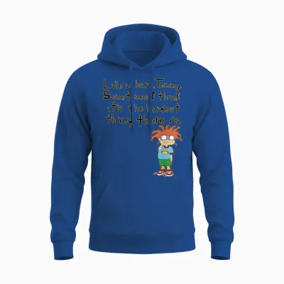 Mademark X Rugrats - Chuckie “life Is Hard, Tommy” Rugrats Unisex Hoodie - Royal