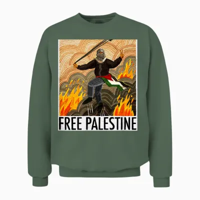 Gaza Nicht Allein - Gaza Wird Frei Sein Unisex Sweatshirt - Military Green