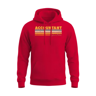 Accountant Retro Gift Unisex Hoodie - Red