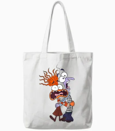 Disney and Pixar’s Inside Out 2 Toony Colors Anxiety & Fear Tote Bags - White