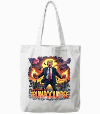 Willkommen Bei Trump-Ocalypse Lustig Donald Trump Halloween Tote Bags - White