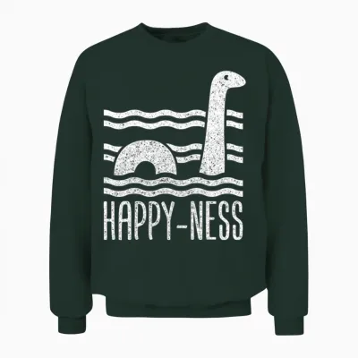 Happy Ness Loch Ness Monster Funny Cute Gift Unisex Sweatshirt - Forest