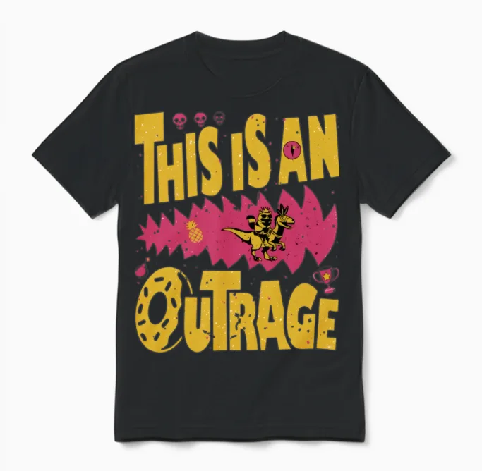 This Is an Outrage Comfort Colors Dungeon Crawler Unisex T-Shirt in Black