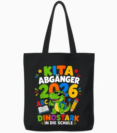 Kita Abgänger 2026 Dinostark Jungen Tote Bags - Black