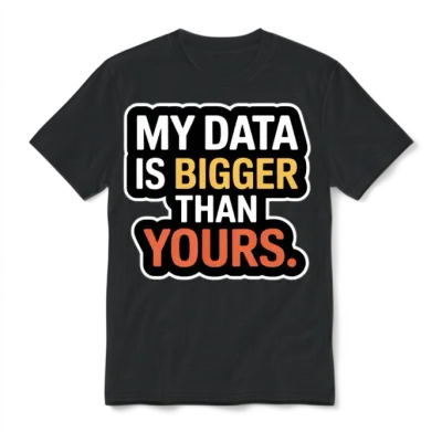 My Data Is Bigger Than Yours Unisex T-Shirt - Black
