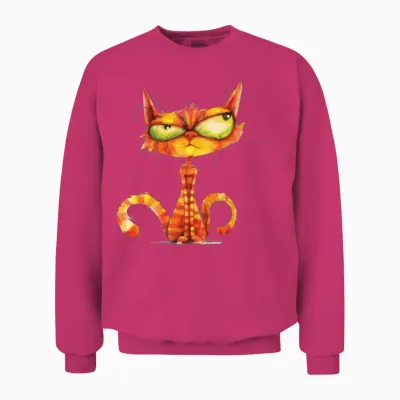 Funny Cat Unisex Sweatshirt - Heliconia