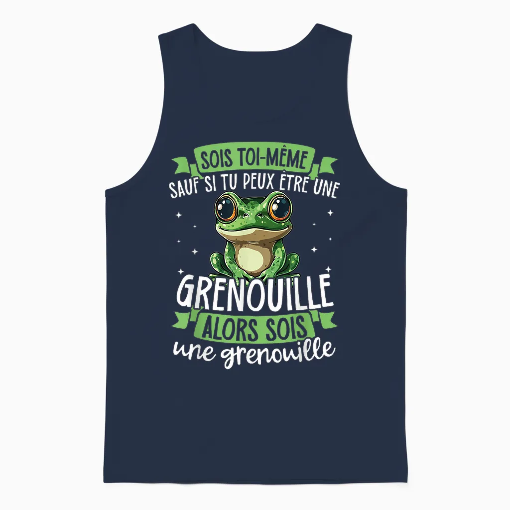 Be Yourself Unless You Can Be a Frog Unisex Tank Top in Navy