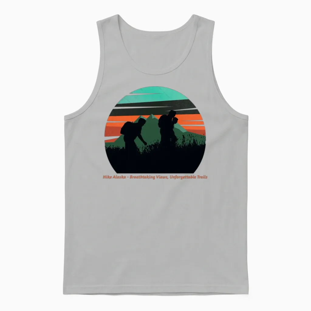 Hike Alaska Hiking & Outdoors Unisex Tank Top in Ash