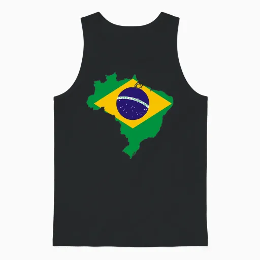 T-Shirt Brazil Clothing Brazil Shirt Woman Man Unisex Tank Top in Black