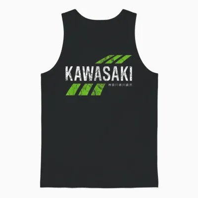 Retro Vintage Kawasaki Green City Men's Or Unisex Tank Top - Black